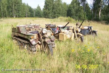 Kettenkrad im Gelände - Zeithainer Lustlager 2007