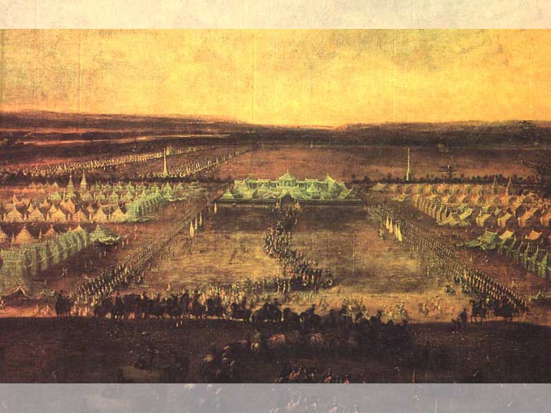 Gemälde Zeithainer Lustlager 1730 v. Alexander Thiele